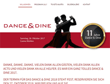 Tablet Screenshot of dance-and-dine.ch